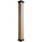 Ekena Millwork Sand Blasted Faux Wood Non-Tapered Square Column Wrap w/ Faux Iron Capital & Base, 12"W x 5'H COLUSD12X060IRUF - alternate 1